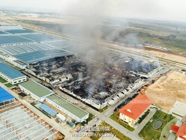 泰国中资轮胎企业发生火灾 损失或逾2.5亿人民币