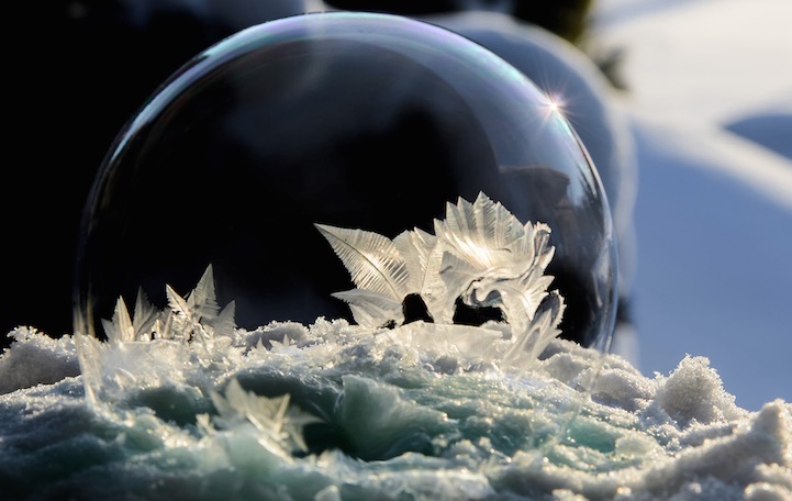 冬日里结晶的泡泡 另一个缤纷的世界