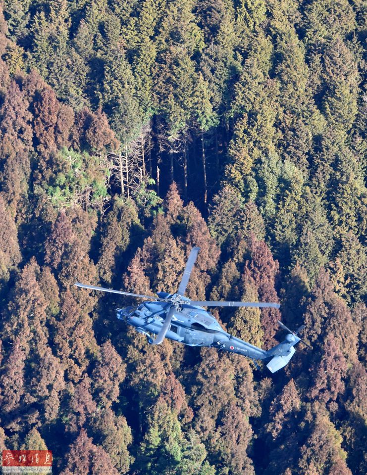 日本海上自卫队直升机山区坠毁