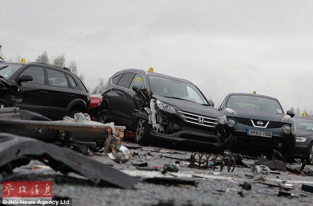 英国发生40车连环车祸 50多人死伤