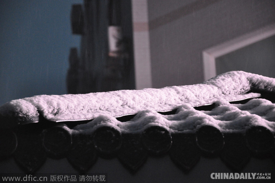 瑞雪兆丰年 北京降下羊年首场雪