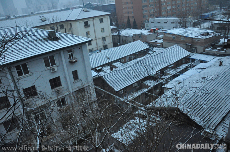 瑞雪兆丰年 北京降下羊年首场雪