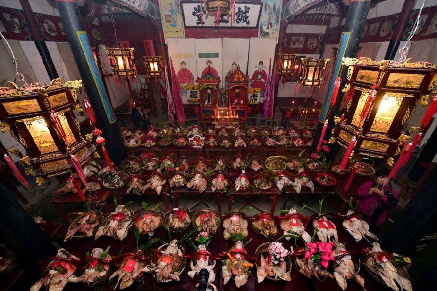 杭州淳安朱熹后裔“猪头祭祖”