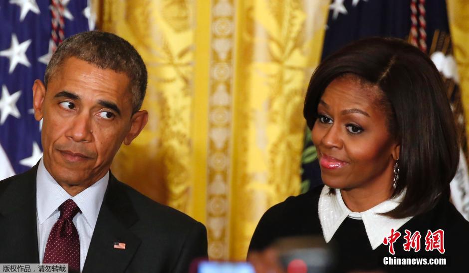 奥巴马夫妇白宫举行招待会 庆祝“黑人历史月”