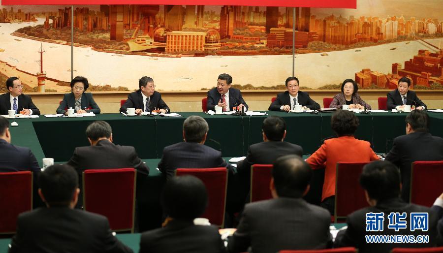 党和国家领导人分别参加代表团审议