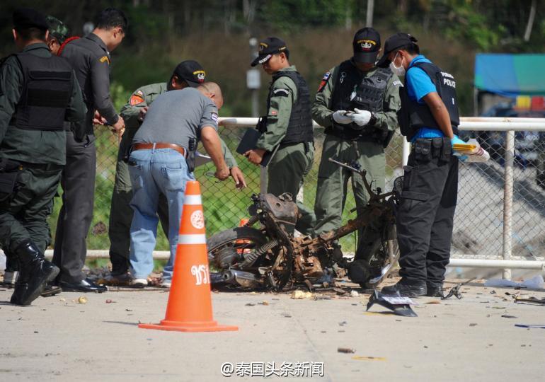 泰国发生摩托车炸弹袭击 造成9名军人和平民受伤
