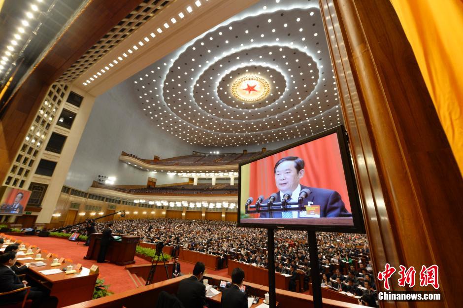 全国政协十二届三次会议第四次全体会议　宋丹丹 宋春丽参会