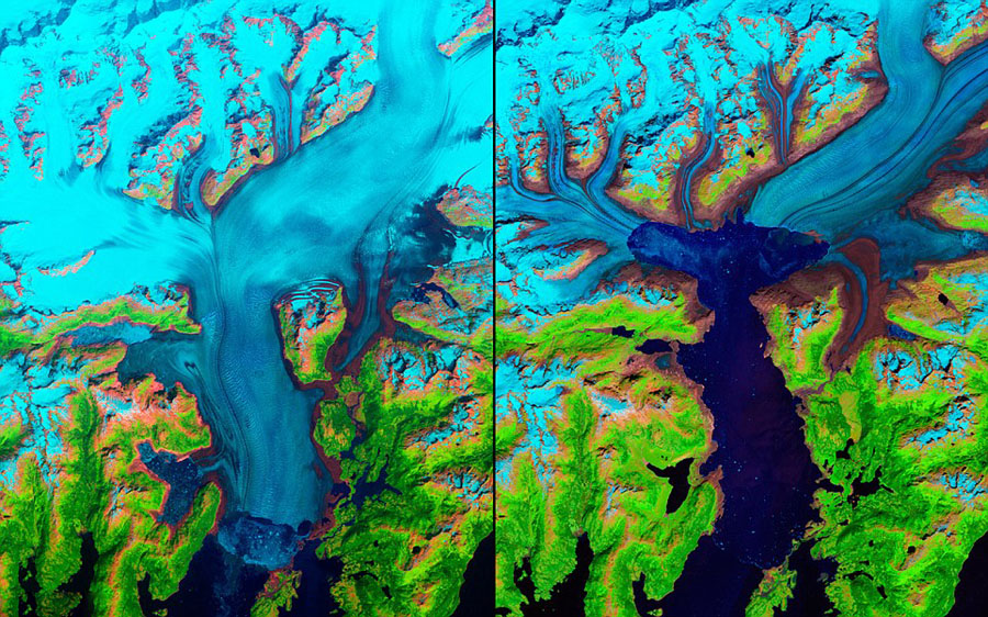 NASA公布人类改变地球的惊人对比图