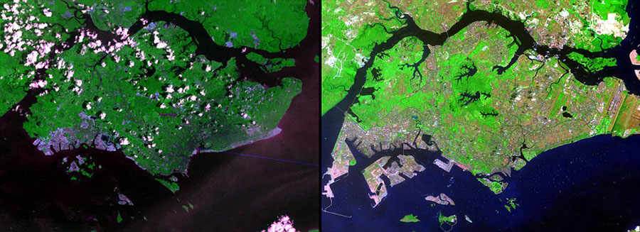 NASA公布人类改变地球的惊人对比图