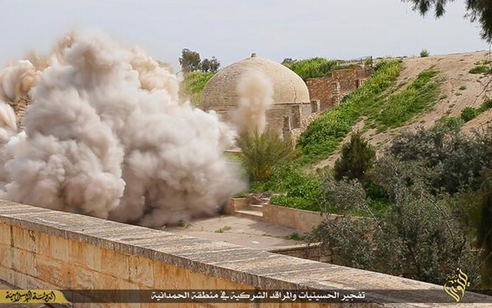 IS将1600年前古清真寺炸成废墟