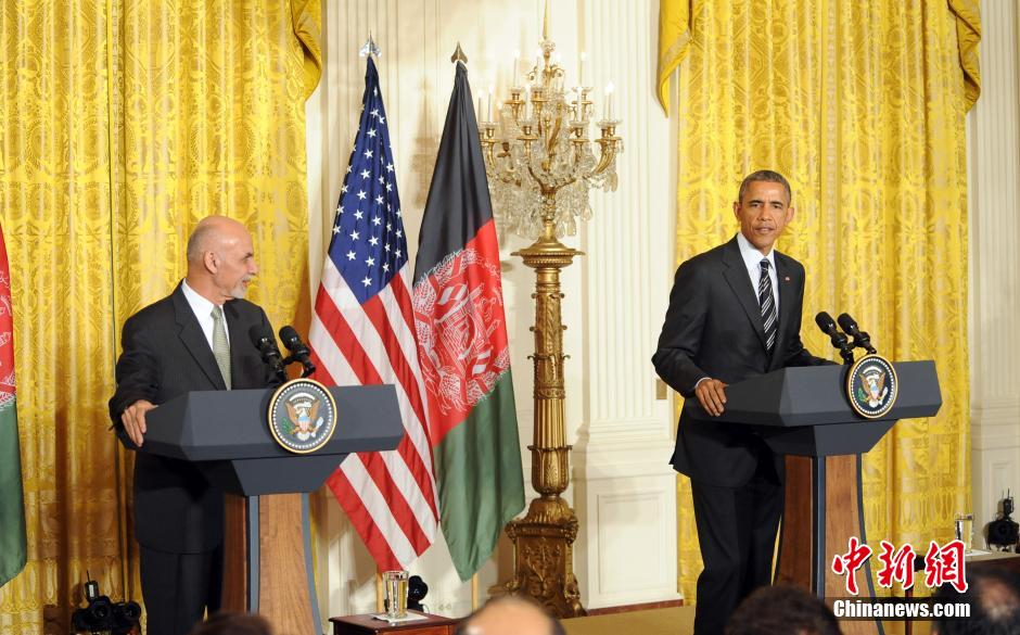 奥巴马会晤阿富汗总统 宣布放缓自阿撤军计划