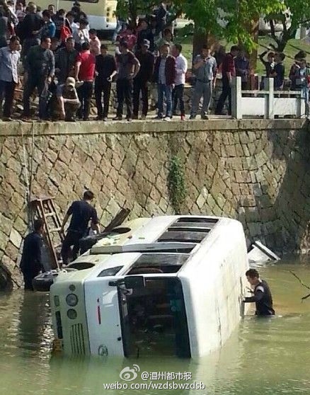 浙江：幼儿园包车外出游玩 发生侧翻坠河 (1/4)