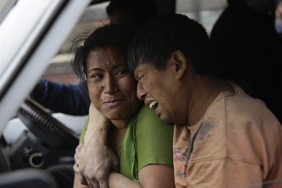 大地震后尼泊尔救灾现场