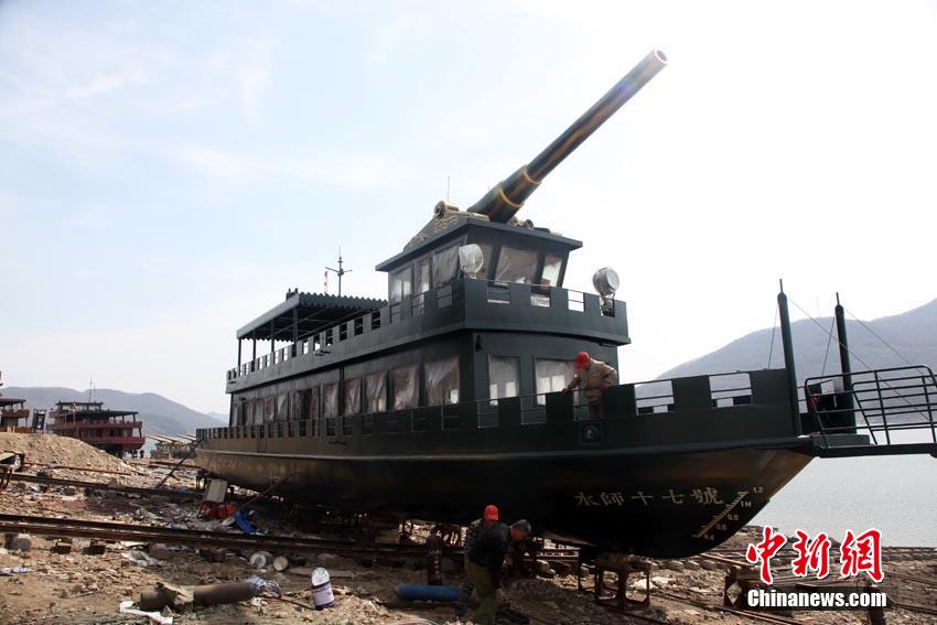 吉林现清朝水师战船 欲重现康熙东巡盛景