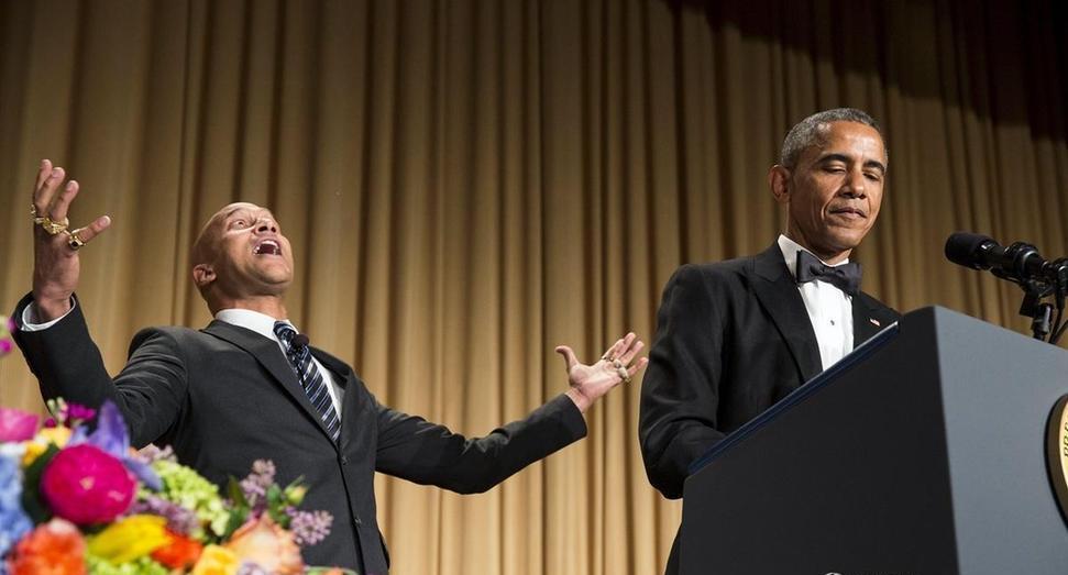 奥巴马出席记协晚会 “翻译官”搞笑抢镜