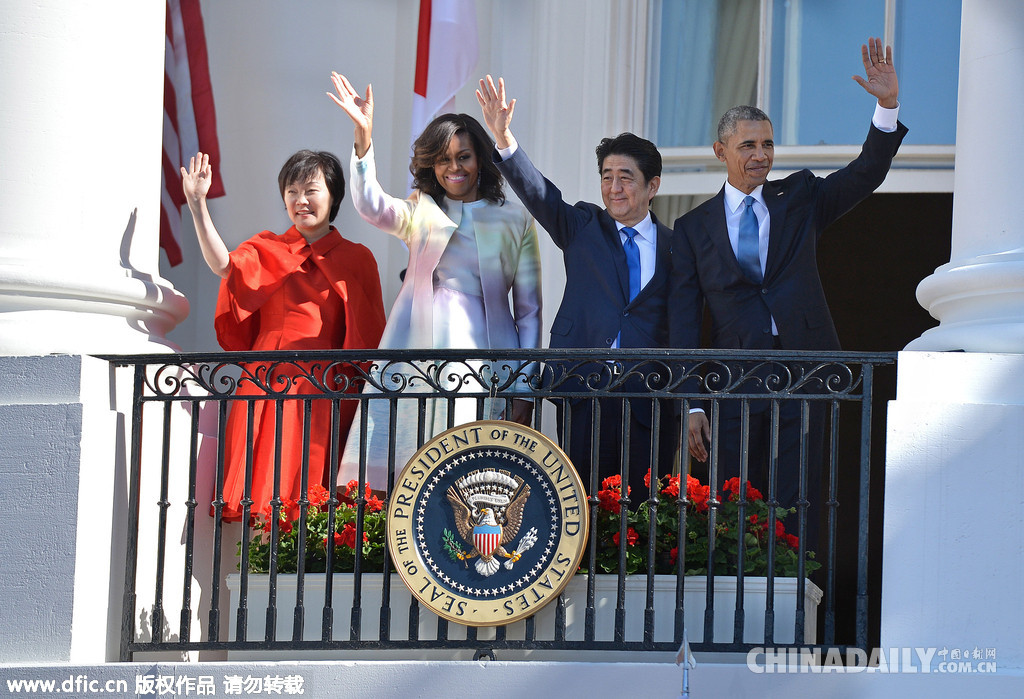 奥巴马白宫会晤安倍 提及“中国”二十次