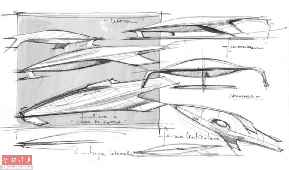 法拉利设计宇宙飞船手稿：形似酷炫UFO