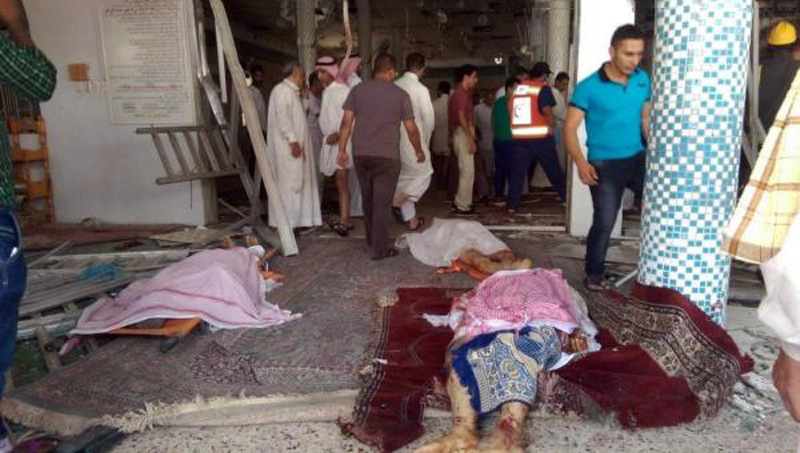 IS暴徒在150人集体礼拜时引爆自杀式炸弹21人死亡