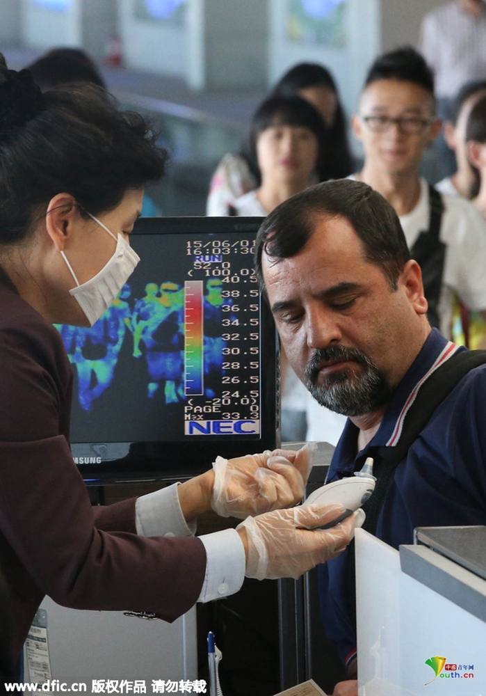 韩MERS患者增加至18位 仁川机场检测入境旅客体温