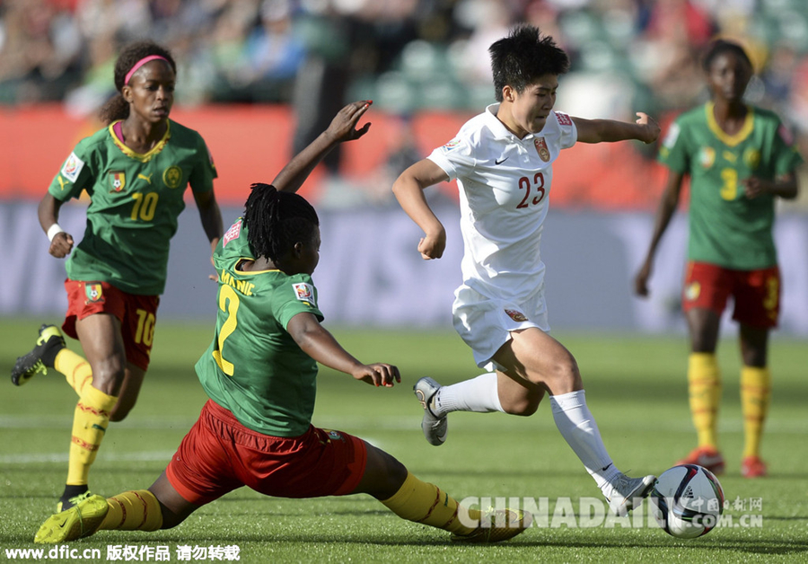 女足世界杯：中国1-0喀麦隆 晋级8强