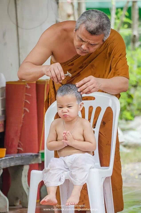 泰国两岁半小和尚走红 打坐瞌睡萌翻网友