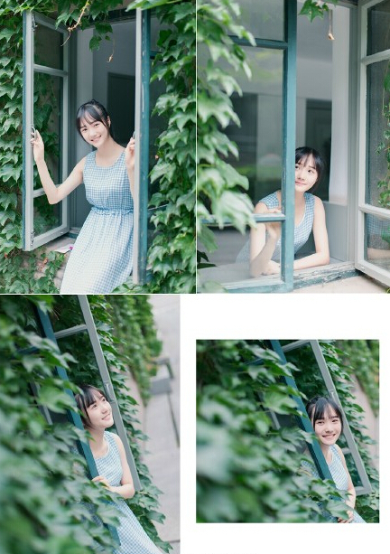 中戏清纯校花晒清凉校园写真