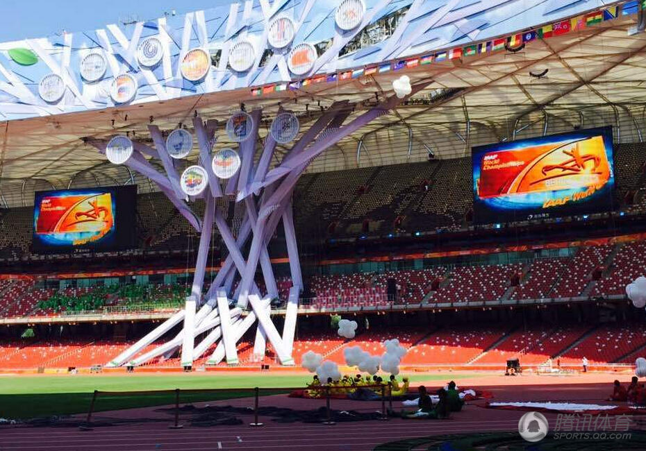 北京田径世锦赛开幕式在鸟巢彩排[1]