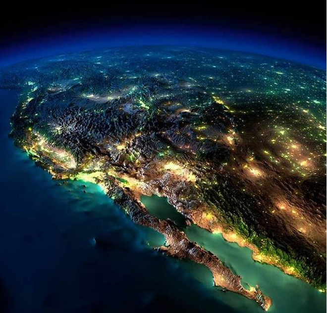 NASA航拍地球各地夜景 夜光璀璨