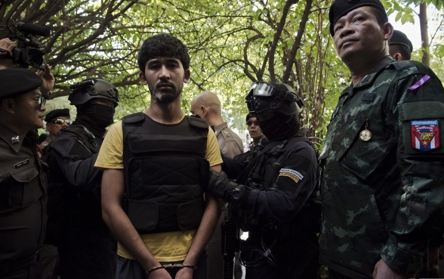 泰国曼谷爆炸案嫌犯认罪 进行犯罪情景重现