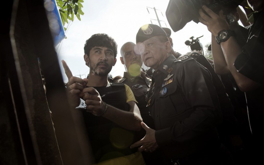 泰国曼谷爆炸案嫌犯认罪 进行犯罪情景重现