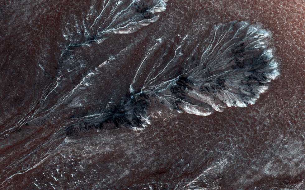 真实火星地貌：神秘如抽象艺术