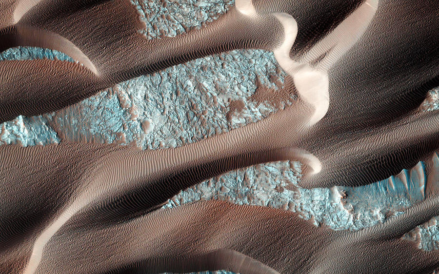 真实火星地貌：神秘如抽象艺术