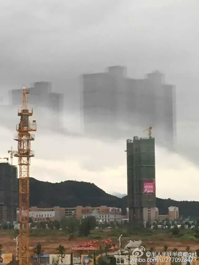 武宁惊现海市蜃楼 时长近半个小时