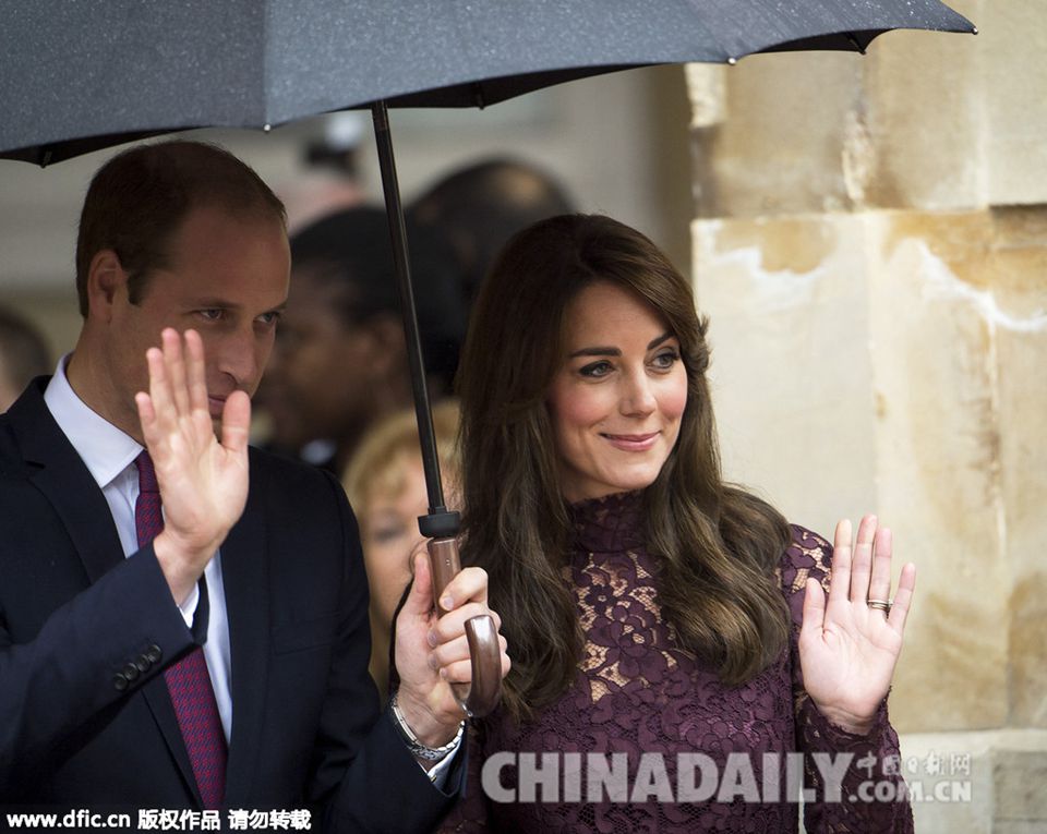 威廉王子夫妇迎接习近平与夫人到访