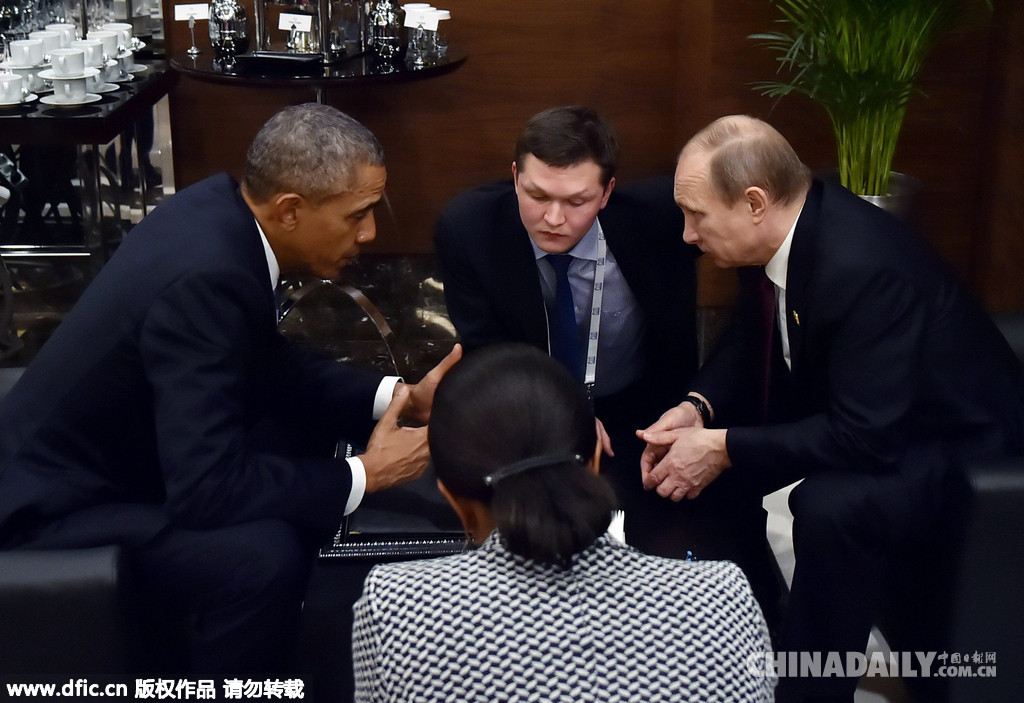 奥巴马与普京G20峰会期间“热聊”35分钟