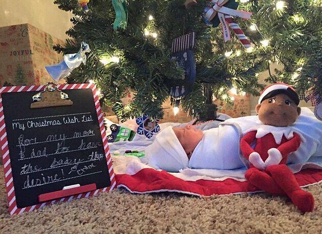 美国爸妈收养男婴藏圣诞树下 女儿发现感动哭