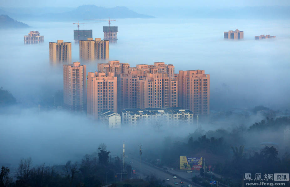 重庆现平流雾美景