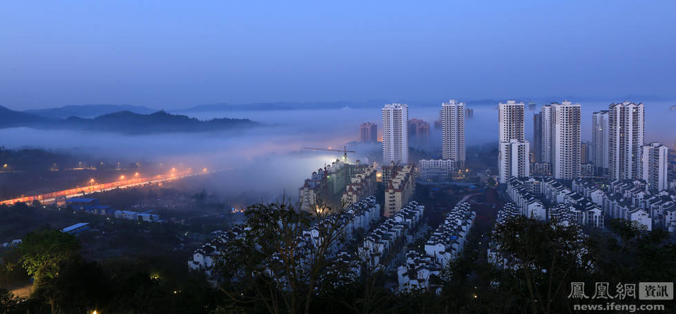 重庆现平流雾美景