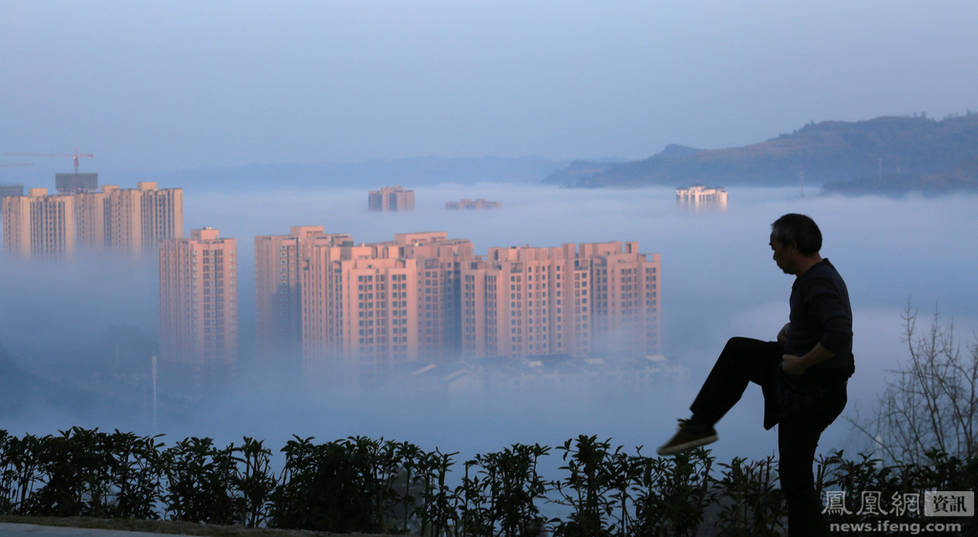 重庆现平流雾美景