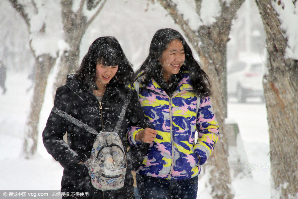 新疆阿勒泰遭大雪埋城 积雪厚度已超40厘米