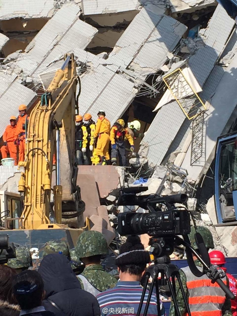 大陆民间救援队进入台湾震中区域