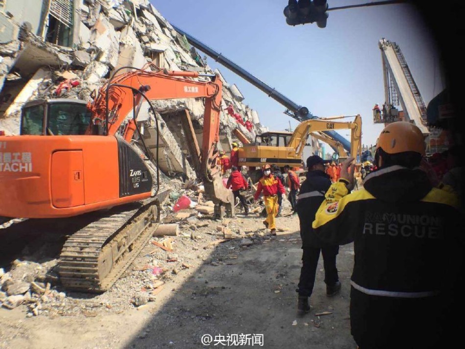 大陆民间救援队进入台湾震中区域