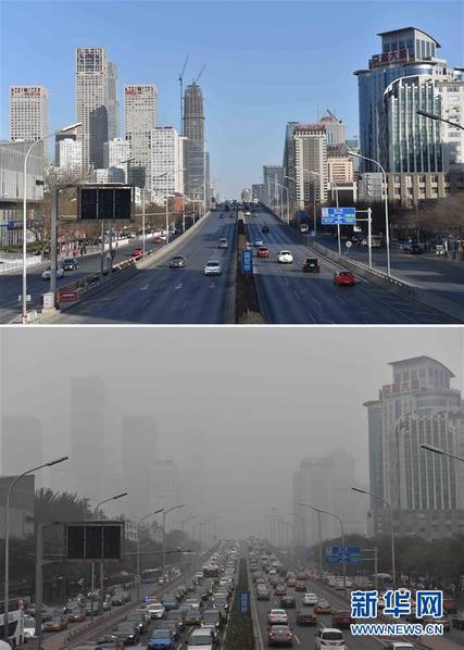 对比照：春节前后的北京