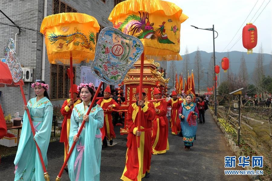 浙江宁海传统婚俗：“十里红妆”迎嫁妆