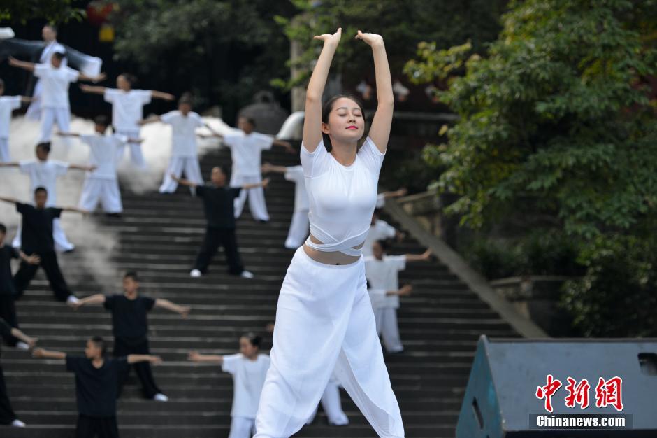 成都国际瑜伽节 太极瑜伽同台表演