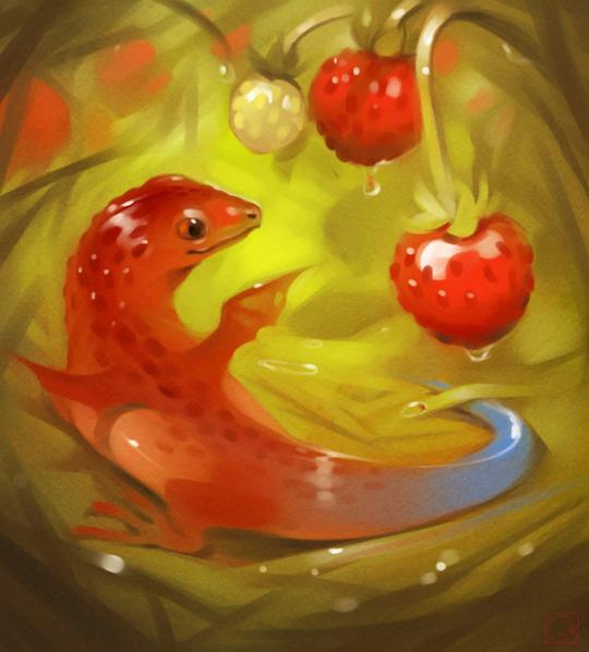 俄罗斯画家笔下的“水果神龙” 仿佛梦幻童话