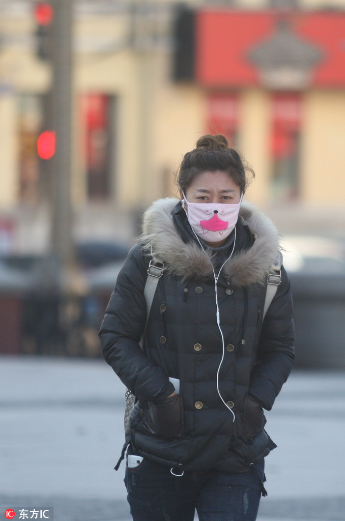 北方寒流来袭 哈尔滨降温十度达到零下二十度