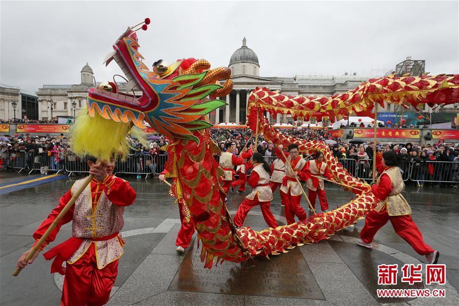 伦敦：中国春节庆典在特拉法加广场举行