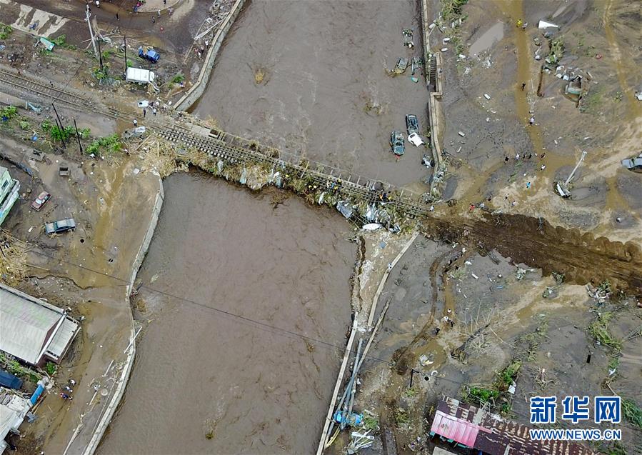 强降雨致吉林永吉县城内涝