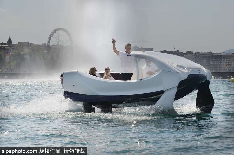 脑洞大开!水上Uber水翼船亮相日内瓦 黑科技"出租船"变现实[16]- 中国日报网